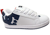 DC Court Graffik Blanco Azul Blanco Tenis DC Court Graffik Blanco Azul Blanco