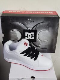 DC Court Graffik Blanco Rojo (2) Tenis DC Court Graffik Blanco Rojo Blanco
