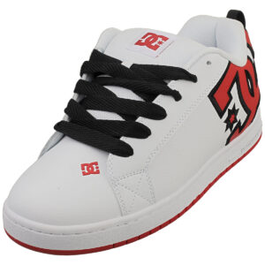 Tenis DC Court Graffik Blanco Rojo Blanco