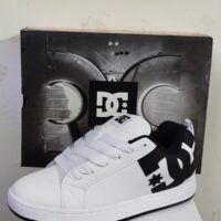 Tenis DC Court Graffik Blanco Negro Blanco (2) Tenis DC Court Graffik Blanco Negro Blanco